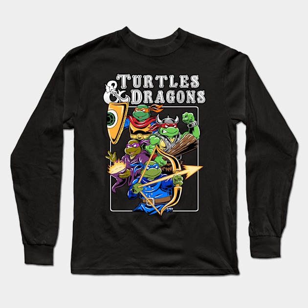 Turtles and dragons Long Sleeve T-Shirt by Andriu